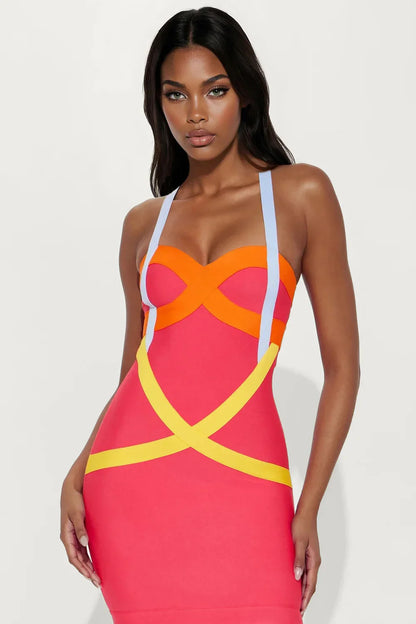 CherryBoo | PINK BANDAGE DRESS