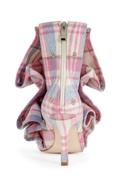 CherryBoo | PINK CHECKERED BOOTS