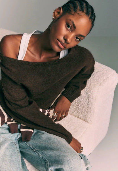 CherryBoo | BOAT NECK SWEATER