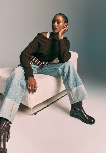 CherryBoo | BOAT NECK SWEATER