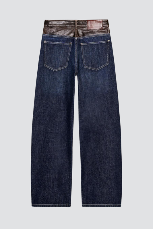CherryBoo | HIGH-WAISTED WIDE-LEG LEATHER JEANS