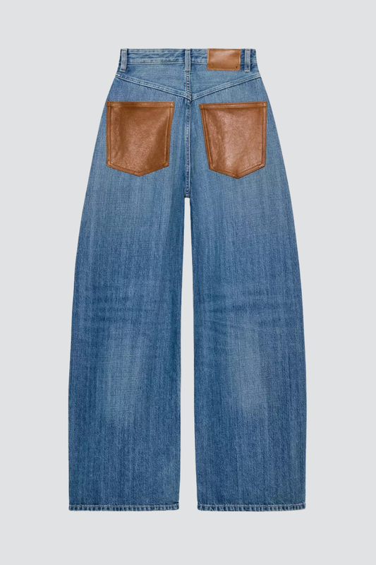 CherryBoo | LEATHER POCKET JEANS