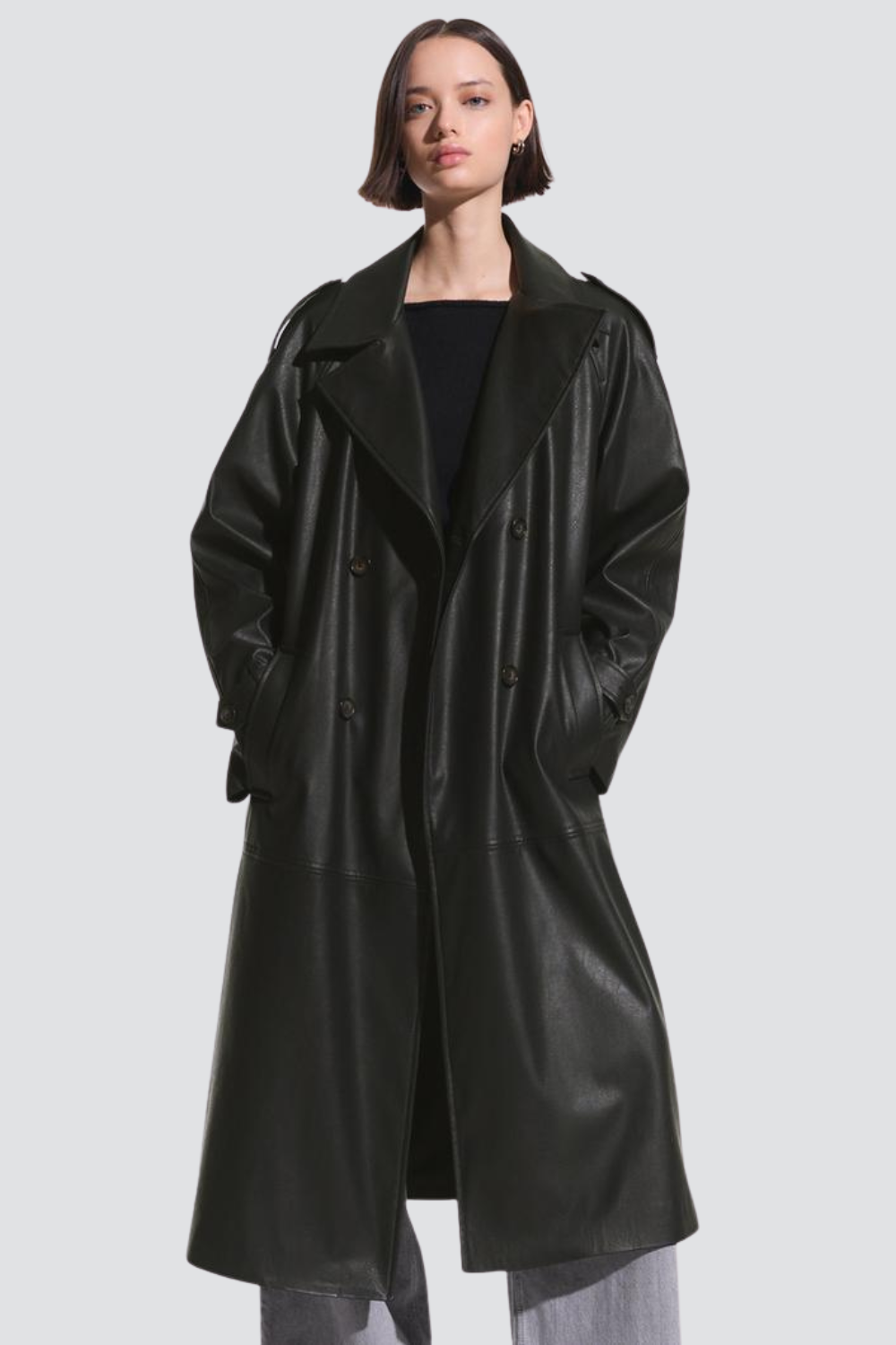 CherryBoo | LEATHER TRENCH COAT