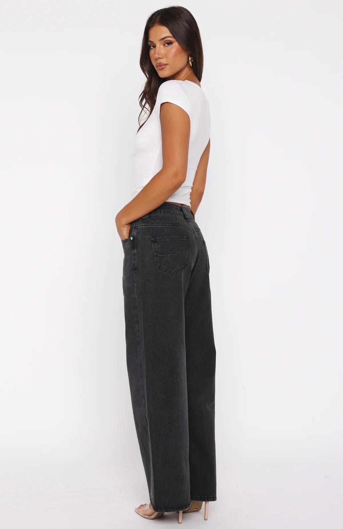 CherryBoo | BLACK WIDE-LEG JEANS